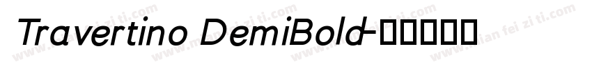 Travertino DemiBold字体转换